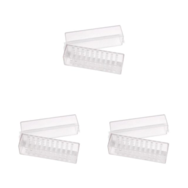 Guardurnaity Caja de almacenamiento para decoración de uñas con 30 agujeros, soporte de exhibición de cabeza de esmalte vacío, contenedor a Type1 NO1