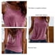 thumbnail image 4 of Camiseta sin mangas informal para mujer camiseta sin mangas con dobladillo fruncido informal para mujer camisola con patrón torcido de Color sólido para verano ANGGREK Otros, 4 of 6