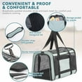 thumbnail image 6 of PETSFIT Cat Carrier Dog Carrier, Large Capacity Lightweight Soft-Sided Pet Carrier for Travel, with Adjustable Shoulder Strap, Auto Locking Zipper Head and Washable Fleece Pad, 6 of 9