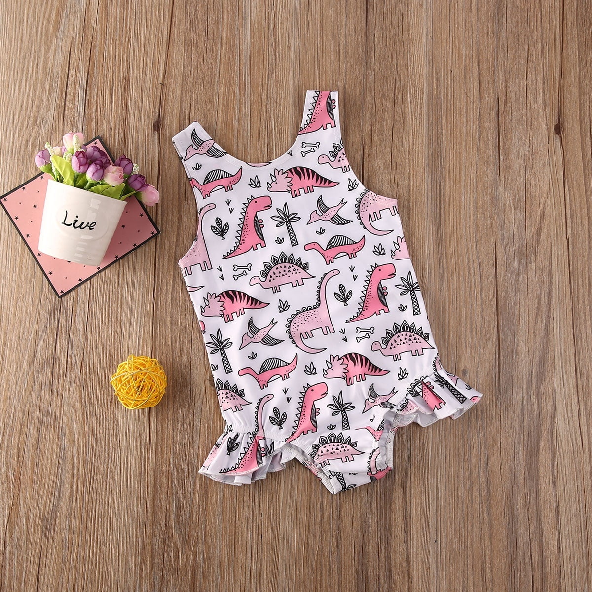 Toddler Kids Baby Girl Dinosaurs Swimsuit Swimwear One Piece Bikini