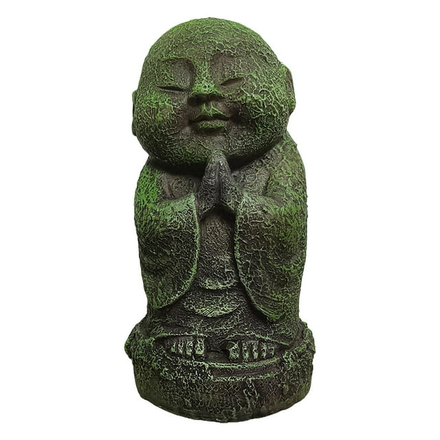 Escultura de monje, estatua tradicional china, figura de monje de resina, adorno de escritorio para jardines