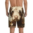 thumbnail image 4 of Lsque Butterfly Cow Barrel Mens Sleep Pajama Shorts,Short Pajama Pants, Cotton Ultra-Soft Knit-3X-Large, 4 of 9