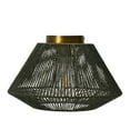 thumbnail image 3 of Creative Co-Op Flush Mount Ceiling Light with Woven Paper Rope Shade, Grey, 3 of 7