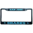 thumbnail image 1 of San Jose Sharks License Plate Frame Chrome Black, 1 of 6