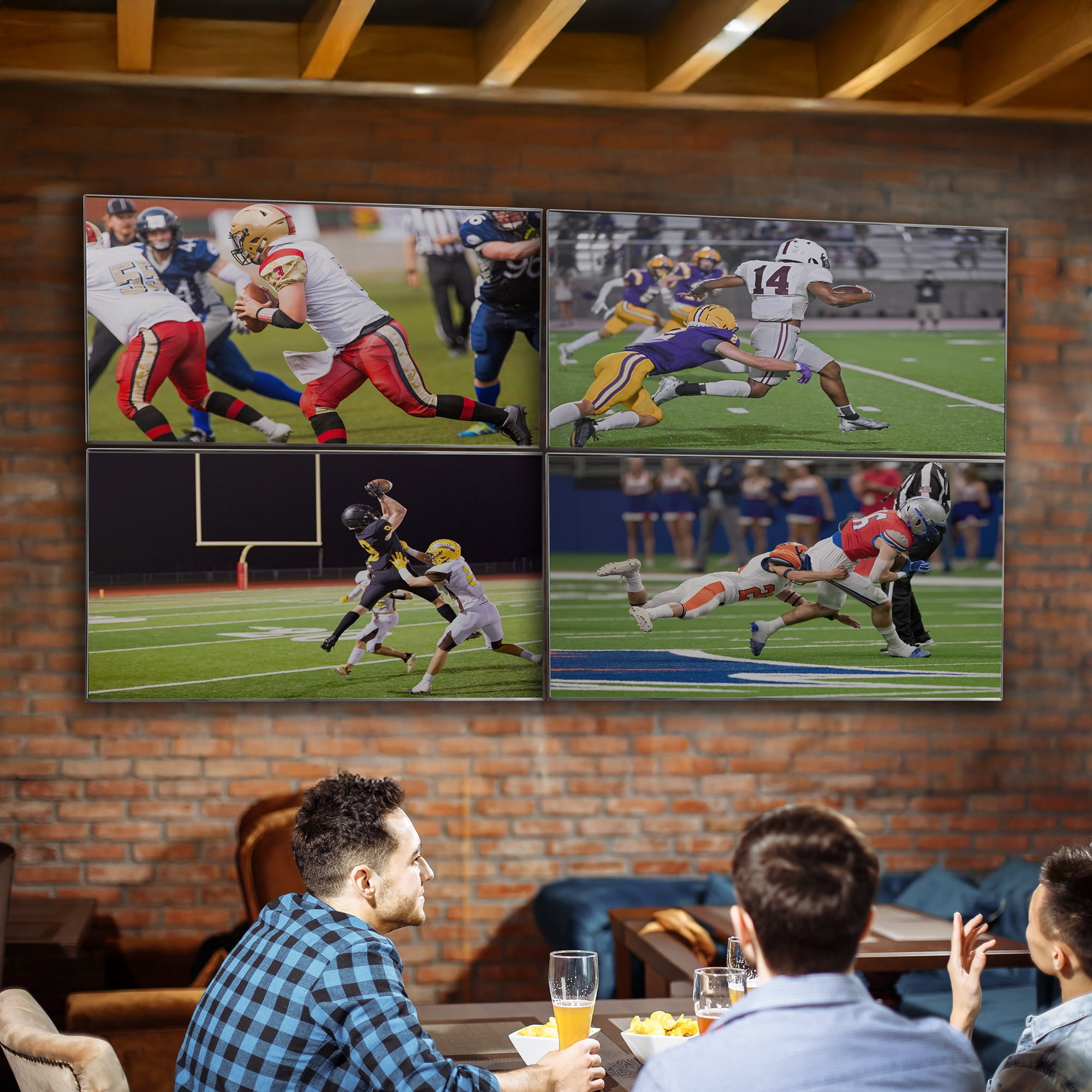 VIVO Pop-Out Video Wall Mounts, Fits 4 TV Screens 37 to 90 inches, 4 Mounts