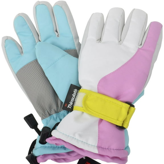 Simplicity Girls Winter Waterproof Snow Skiing Hiking Ski Glove, M