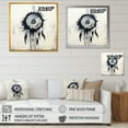 thumbnail image 4 of Designart "Monochrome Dream Guardians" Dream catcher Floater Framed Wall Decor, 4 of 5