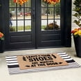 thumbnail image 4 of A1HC Coir Welcome Mat and Black & White Striped Cotton Rug Combo Set, 24"x36" & 24"x51", Hand-Woven Washable Entryway Décor, 4 of 7