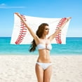 thumbnail image 4 of WNEXOPE Microfiber Balls Beach Towel,Baseball Pattern Quick Dry Towel- 30x60in Large Beach Towel,Absorbent Lightweight Sand Free Bath Towels, 4 of 8