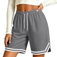 thumbnail image 2 of Favoffer Women High Waist Drawstring Athletic Shorts Casual Summer Beach Vacation Lounge Workout Gym Running Shorts with Pockets, 2 of 7