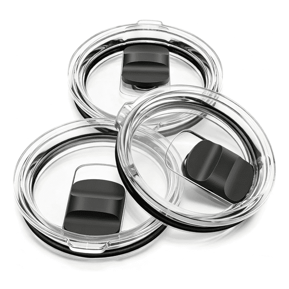 3Pcs Magnetic Flip Sealing Cup Lids, Leakproof Sliding Switch Replacement Covers, Compatible with YETI 30oz Tumbler