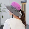 thumbnail image 3 of Sombrero de sol tipo safari para mujer, de malla, ala ancha, con protección UV, para exteriores, plegable, para playa, verano y pesca., 3 of 4
