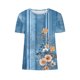 thumbnail image 3 of Tops de Ajuste Suelto para las Mujeres Sudadera de Manga Corta, Camiseta Casual Impresa para el Uso Diario de Primavera Y Otoño, 3 of 5