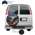 thumbnail image 4 of KAKALAD Usa Patriotic American Eagle Flag 01 Spare Tire Cover Universal Vehicle Accessories Buckle Car Tools 14”in, 4 of 6