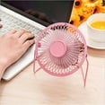 thumbnail image 7 of Happon 4 inch Desk Fan, Mini Fan with Metal Construction, Powerful USB Powered, 360° Rotation Desk Fans,Personal Cooling Fan for Home Office Bedroom, Pink, 7 of 7