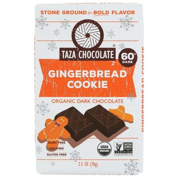 (Pack of 10), Taza Dark Chocolate Gingerbread Cookie, 2.5 oz