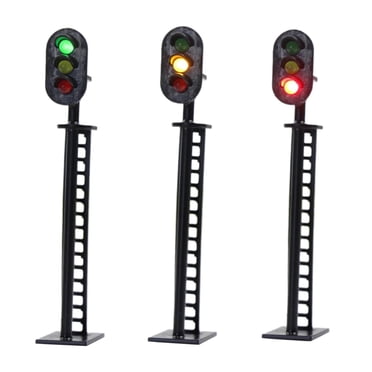 3 Pcs Lampes de Signalisation 1:87 Modèle de Construction Miniature Train Modèle de Chemin de Fer