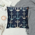 thumbnail image 2 of COMIO  Anchor Decorative Pillow Cover for Couch Nautical Decor Square Cushion Case Sofa Home Decorations Dark Blue, 2 of 5