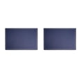 thumbnail image 3 of Cateissary Manteles individuales rectangulares nórdicos, alfombrilla de cuero, posavasos, almohadilla aislante, estilo occidental, a prueba de borde dorado/azul 2Conjunto, 3 of 6