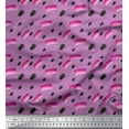thumbnail image 1 of Soimoi Purple Japan Crepe Satin Fabric Brush Stroke Abstract Print Fabric by Yard 42 Inch Wide, 1 of 3