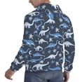 thumbnail image 3 of Hoodies for Men - blue Dinosaur leaves Long Sleeve Comfrt Men'S Fashion Hoodies & Sweatshirts, Sweatshirts for Men Hoodies Pullover Clothing Clothes with Pouch, 3 of 7