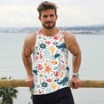 thumbnail image 6 of KLL Sea Life 1 Print Men's Muscle Gym Workout Stringer Tank Tops Bodybuilding Fitness T-Shirts Tank Tops Men-4X-Large, 6 of 7