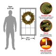 thumbnail image 3 of 24" Feel Real(R) Classical Collection Wreath with 8 Red Berries, 8 Cedar Leaves & 50 Battery Operated Warm White LED Lights w/Timer, 3 of 5