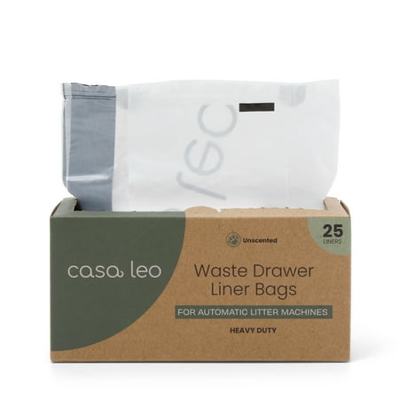 UPC: 0860005563715 | Leo’s Loo Too by Casa Leo – Drawstring Waste Automatic Litter Drawer Liners