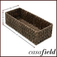 thumbnail image 7 of Casafield Bathroom Storage Baskets - Set of 2, Espresso - Water Hyacinth, 16" W  x 6.75" D x 4.25" H, Woven Toilet Paper, Tissue, Shelving Bins, 7 of 7