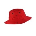 thumbnail image 3 of NYFASHION101 Men's Crushable Snap Brim Cotton Outdoor Bucket Sun Hat, Red, 3 of 3