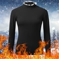 thumbnail image 2 of Youmylove Winter Women Crew Neck Lined Thermal Underwear Slim Warm Base Layers Long Sleeve Shirts Patchwork Top Warm Base Layers, 2 of 6