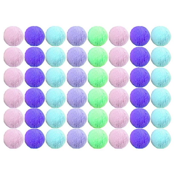 Fuzzy Balls 48Pcs Plush Design Round Adornments For Crafting Gifting Children Toys 5CM