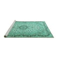 thumbnail image 2 of Ahgly Company Machine Washable Indoor Rectangle Persian Turquoise Blue Traditional Area Rugs, 6' x 9', 2 of 4