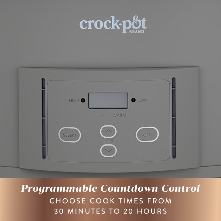 Crock-Pot Design Series 7-Quart Programmable Slow Cooker, Gray photo 3