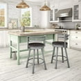 thumbnail image 2 of Amisco Vector 25.5" Distressed Wood Swivel Counter Stool in Dark/ Glossy Gray, 2 of 3