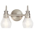 thumbnail image 4 of 45391NI Kichler Lighting Greeier - 2 Light Bath Vanity Approved for Damp Locations - with Transitional inspirations - 10.25 inches tall by 14.25, 4 of 4