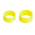 thumbnail image 1 of 2 Pieces Silicone Tennis Racket Handle Reusable Flexible Solid Ring Portable Reusable Stretchy Racquet Band Outdoor Exercising Sports Overgrip Yellow, 1 of 6