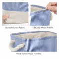 thumbnail image 3 of A*Homeist Medium Thick Linen Storage Bins Toy Storage Baskets with Handles,12.6x8.3x7.9”, 3pcs, 3 of 6