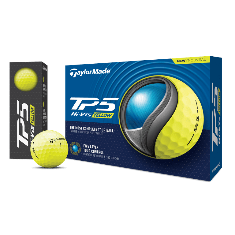 TaylorMade TP5 pix Hi-Vis Yellow 3ダースセット TaylorMade TP5 Yellow Golf Balls, Improved Aerodynamics and Green
