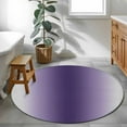 thumbnail image 4 of Purple Grey Ombre Round Rug 3ft Washable Circle Entryway Rugs Non Slip Farmhouse Gradient Minimalist Area Rug Indoor Floor Carpet for Bedroom Kitchen Living Room Home Office Dining Room Nursery, 4 of 8