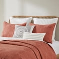 thumbnail image 4 of INK+IVY King/Cal King Kandula 3-Piece Reversible Cotton Quilt Set, Coral, 4 of 12