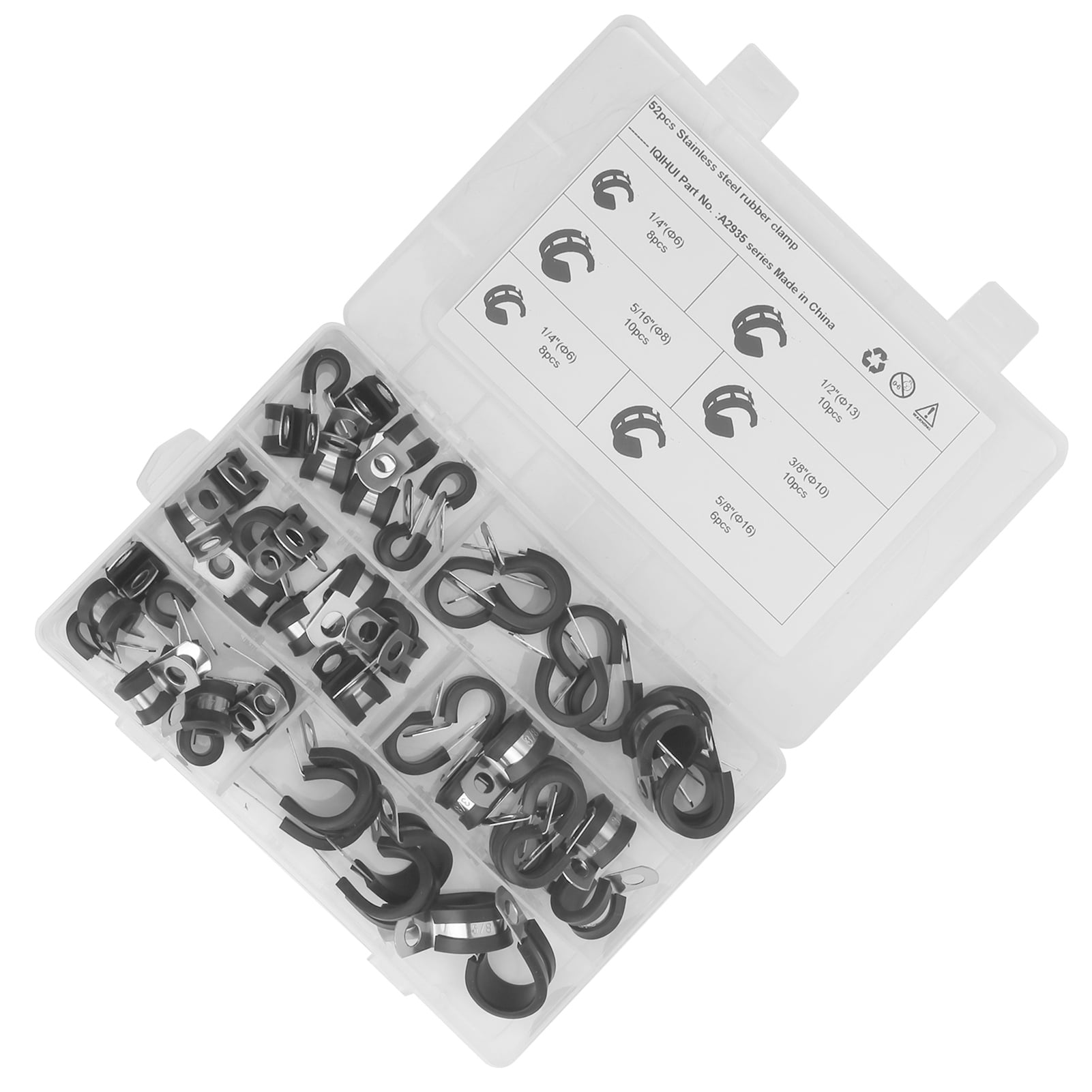 Pipe Clamp Stainless Steel Pipe Clamp 52pcs R Type Pipe Clamp pipe-clamp-stainless-steel-pipe-clamp-52pcs-r-type-pipe-clamp