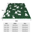 thumbnail image 3 of Fuzoiu Christmas tree green plaid Print Ultra-Soft Micro Fleece Blanket,All Seasons Flannel Throw, Lightweight Blanket for Bed, Sofa, Couch, Movie Night, Camping, and Travel-80"x60", 3 of 7