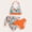 Z27-Orange, variant on FUZHIQ 3 Piece Swimsuit for Girls Solid Color Bikini Suit Teen Girls Swimwear Sport with Cover Up Skirt,14-16 Years
