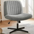 thumbnail image 3 of Simenmax Home Office Desk Chair, Mid-Century Inspired Adjustable Swivel Comfy Upholstered,Gray, 3 of 8