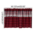 thumbnail image 1 of Buffalo Check Plaid Window Valances White and Black Farmhouse Design Window Treatment Decor Curtains Rod Pocket Valances, 1 of 5