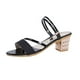 thumbnail image 1 of Amzcrzy Zapatos de mujer,Zapatos de mujer,Zapatillas de mujer, Zapatillas informales de verano para mujer, con punta redonda, tacón grueso, tacón medio, color liso Sandalias Mujer Zapatillas De Casa, 1 of 4
