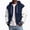 Navy, variant on Mens Fleece Lined Hooded Bomber Jacket Casual Zip Up Baseball Outerwear Ribbed Cuff Hem Regular Fit Coat Black M
