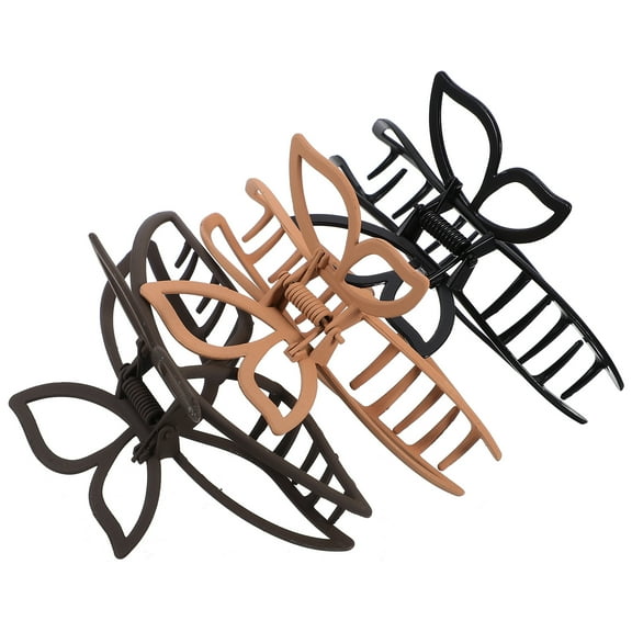 LOLIPPYY 3pcs Hair Claws Clips Hair Clips Thick Hair Plastic Versatile Hairstyling for Cooking