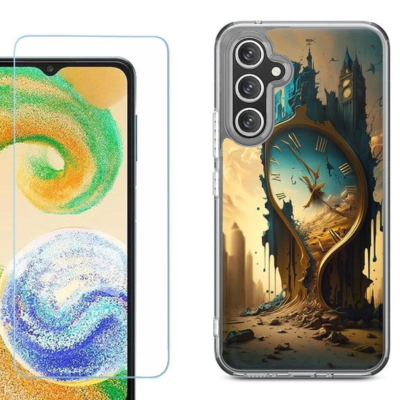 Phone Case for Samsung Galaxy A17 5G, with Screen Protector, by OneToughShield - Melting Clock